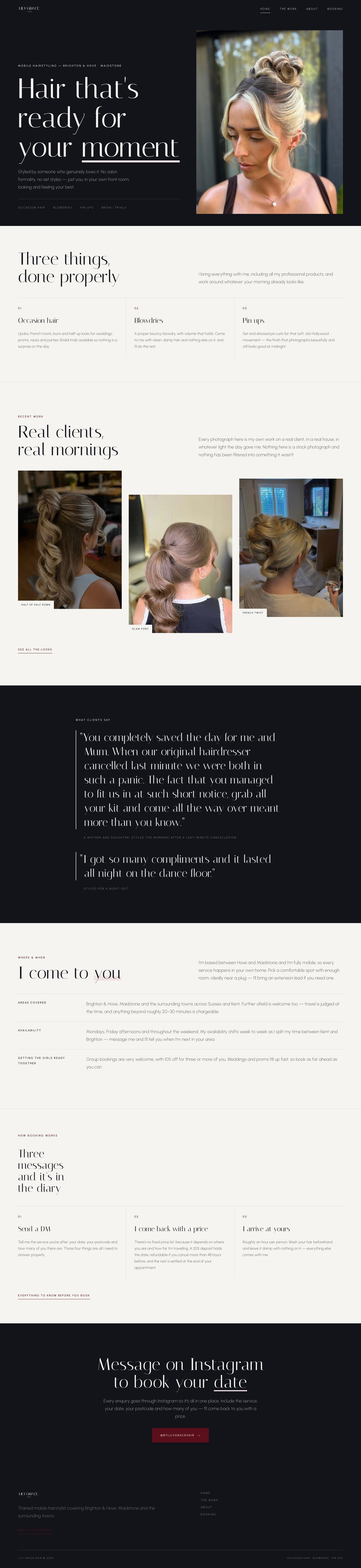 The Lily Grace Hair website